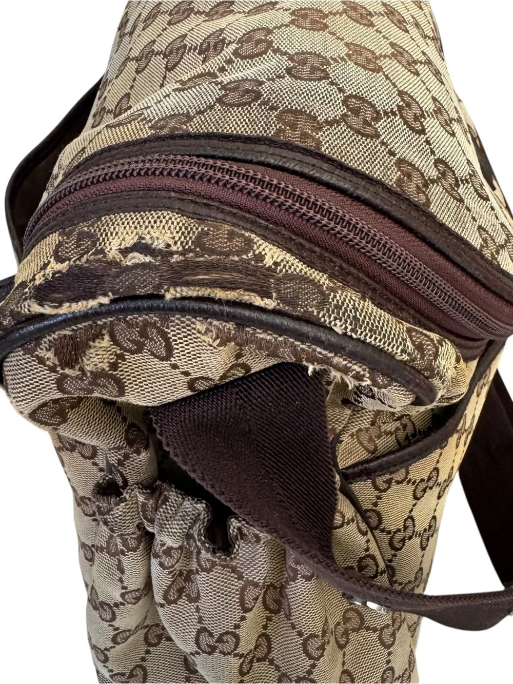 GUCCI GG Canvas Monogram Diaper Baby Bag